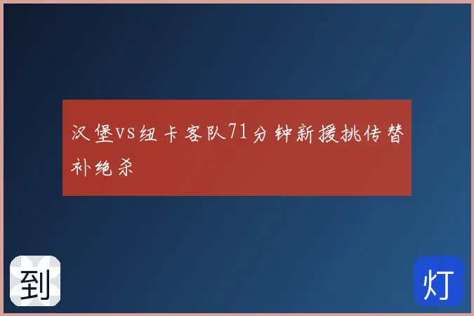 汉堡vs纽卡客队71分钟新援挑传替补绝杀